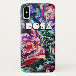 Capas de iphone abstrato em vermelho e turquesa