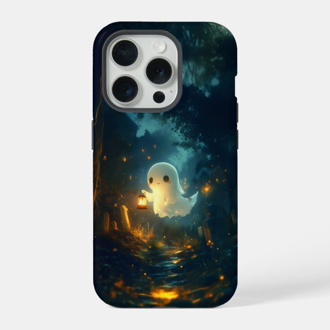 Capas de iphone Adorável de Fantasma Lanterna no H (Verso)