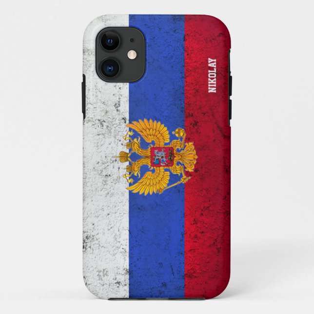 Capas de iphone afligidas costume da bandeira do (Verso)