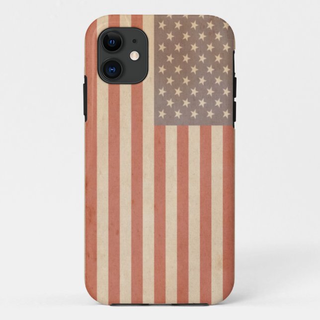 Capas de iphone afligidas da bandeira americana (Verso)