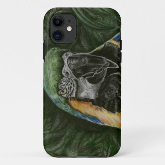 Capas de iphone azuis e Dourados do Macaw