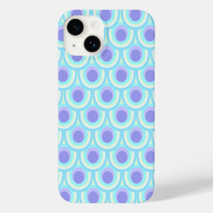 Capas de iphone azuis roxas modeladas pavão