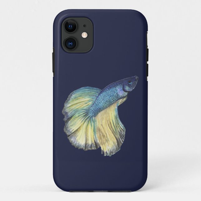 Capas de iphone Azul Betta Fish Case-Mate (Verso)
