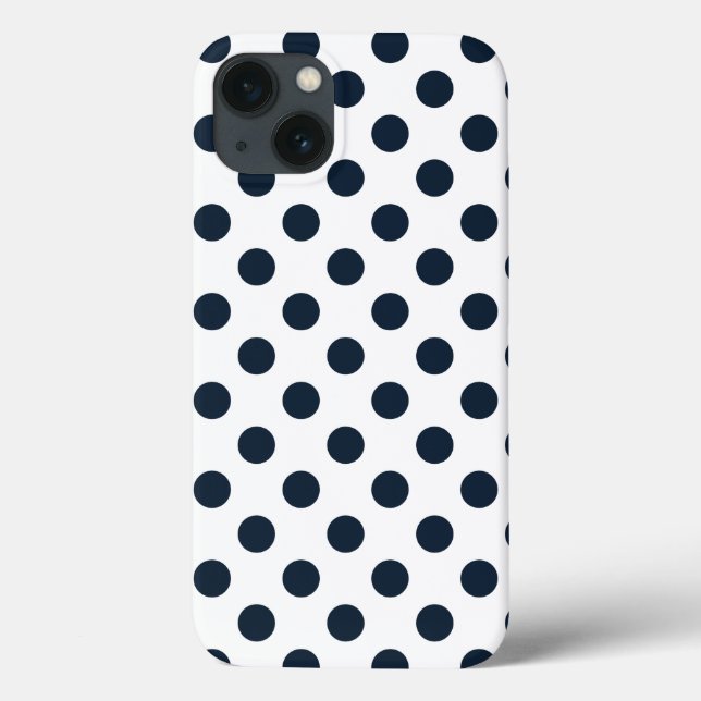 Capas de iphone azul marinho escuro bolinhas com g (Verso)