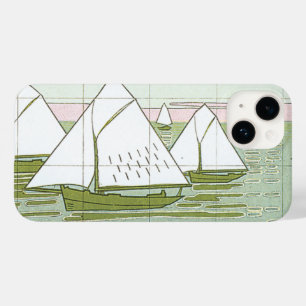 Capas de iphone Azulejo de Pastel Sailboat