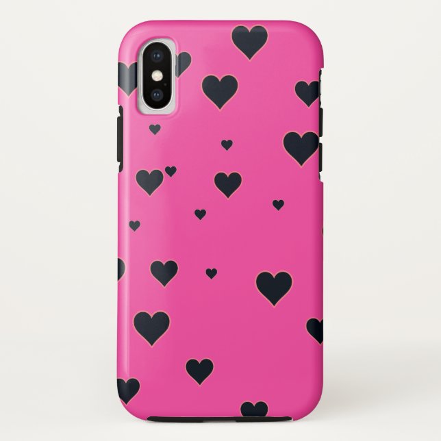 capas de iphone bonito de Corações Pretos (Verso)