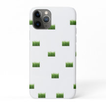 Capas de iphone branca com patch de grama verde -