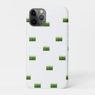 Capas de iphone branca com patch de grama verde - 