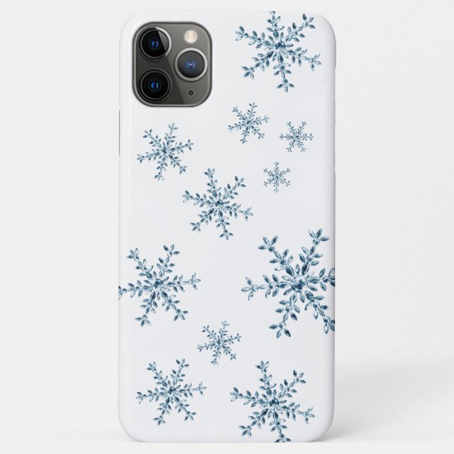 Capas de iphone branca Crystal Snowflakes (Verso)
