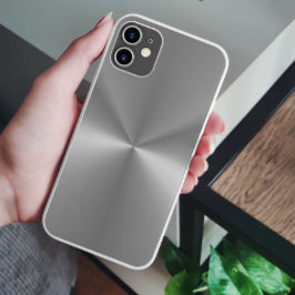 Capas de iphone brilhante de prata metálica