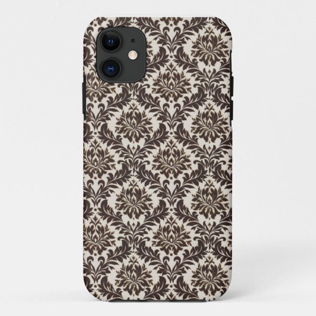 Capas de iphone Brown Damask (Verso)