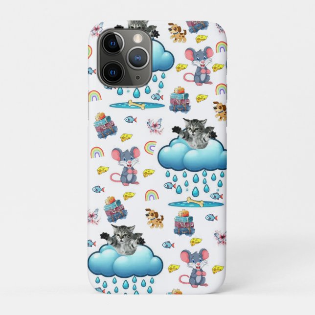 Capas de iPhone Cachorro Rato Peixe Arco-íris Gato (Verso)
