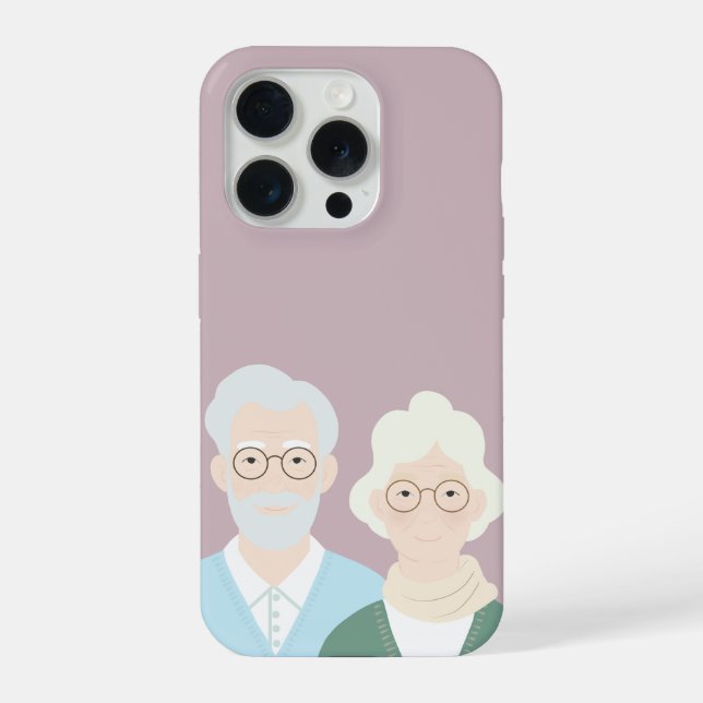 Capas de iphone Casal Idoso (Verso)