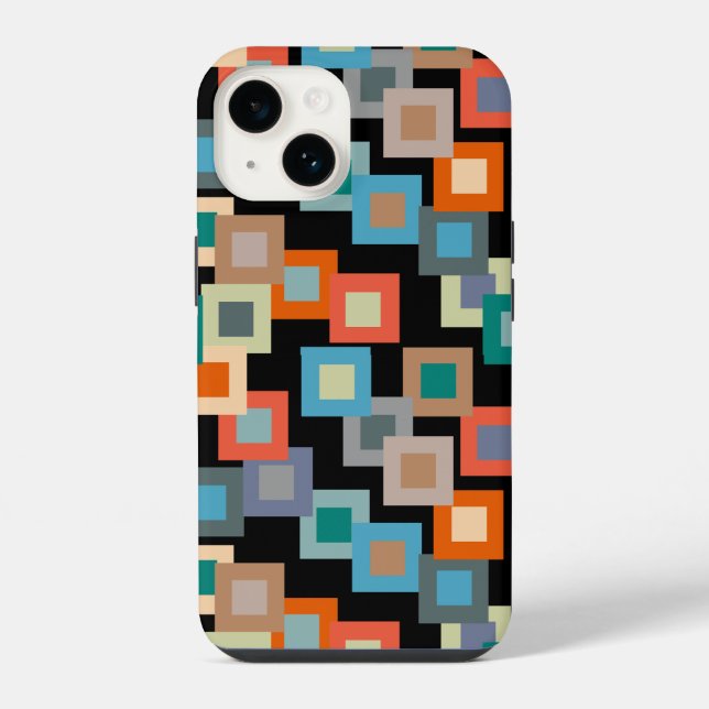 Capas de iPhone Case-Mate escuras com quadrados cl (Verso)