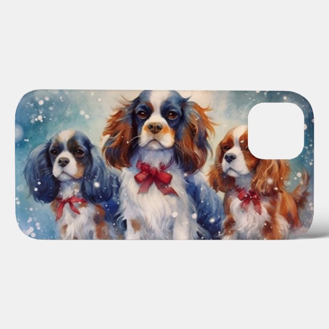 Capas de iphone Cavalier King Charles Puppies (Verso (horizontal))