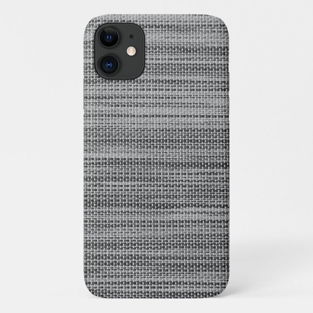 Capas de iphone Cinza Moderna da Tecido Faux (Verso)