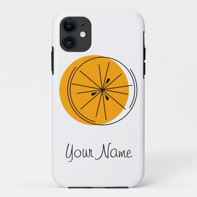 Capas de iphone Citrus Orange 'Name' (Verso)