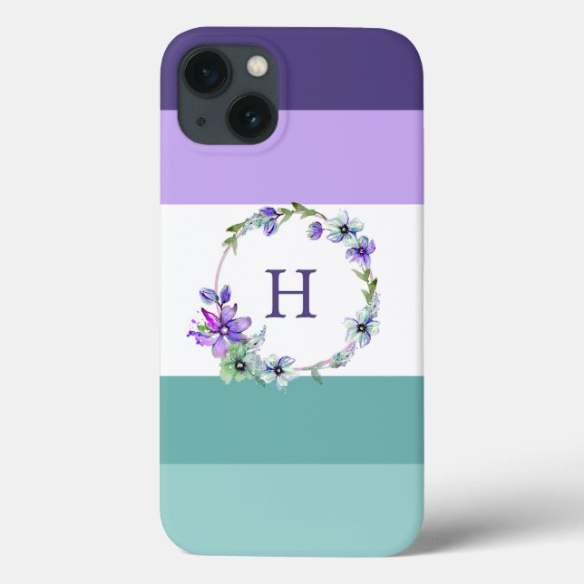 Capas de iphone Colorida De Cascata Monogramada (Verso)