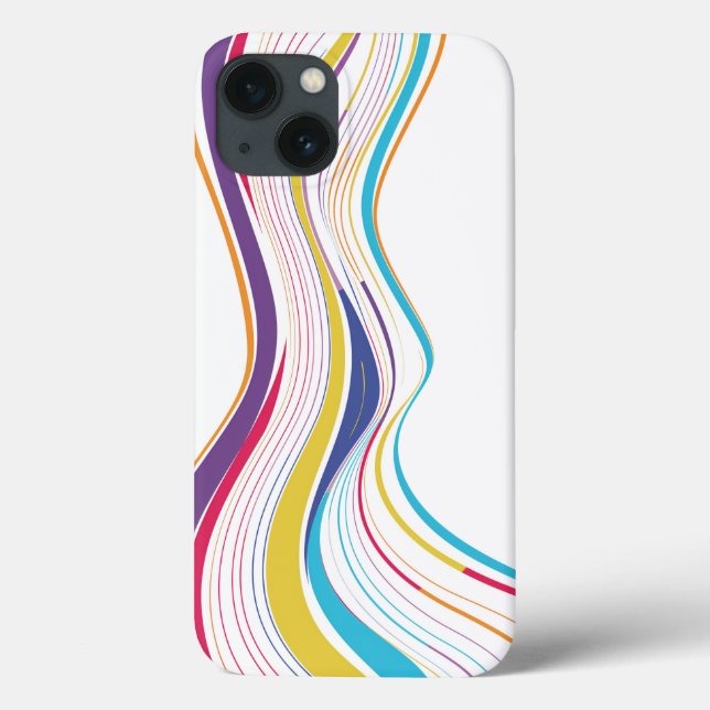 capas de iphone com coalhada e linhas coloridas (Verso)