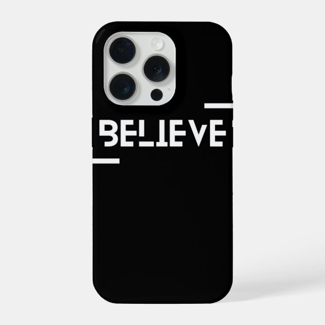 capas de iphone com designs BELIEVE (Verso)