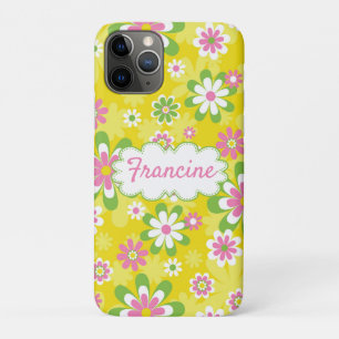 capas de iphone com padrão de flor amarelo mod!