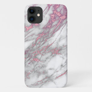 Capas de iphone cor-de-rosa e de mármore