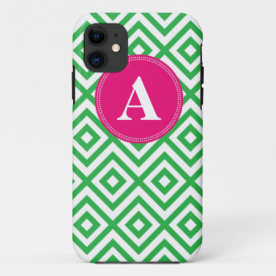Capas de iphone cor-de-rosa e verdes do teste