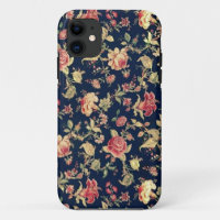 Capas de iphone cor-de-rosa florais do vintage