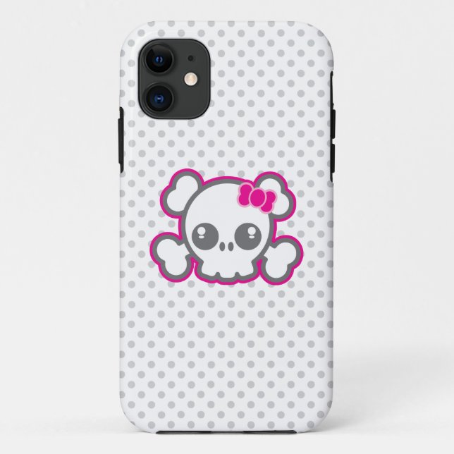 Capas de iphone Crônica de Fita Rosa de Kawaii (Verso)