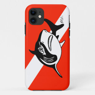 Capas de iphone da bandeira do mergulho do tubarã