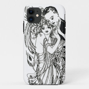 capas de iphone da beleza do Flapper do 1920