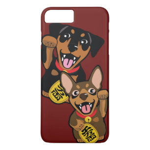 Capas de iphone da boa sorte de Pinscher diminuto