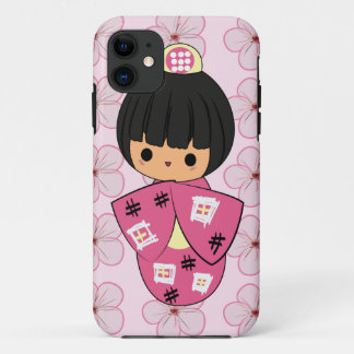 Capas de iphone da boneca de Kawaii Kokeshi