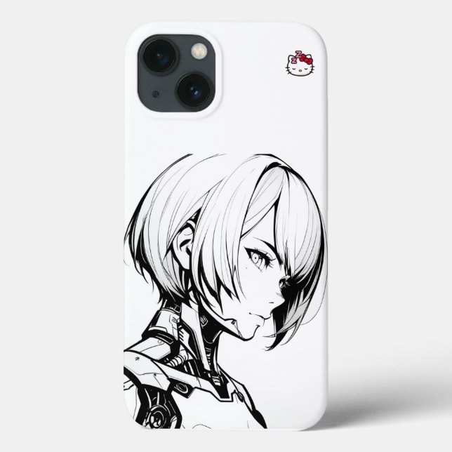 Capas de iphone da Cyberpunk Anime Girl - Minimali (Verso)
