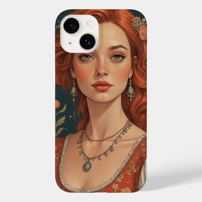 Capas de iphone da Princesa Elegante de Cabelo Ver (Verso)