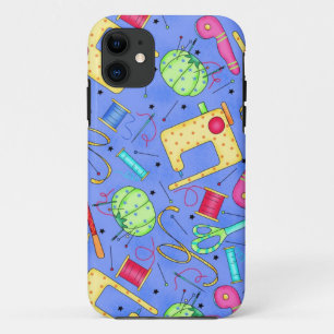 Capas de iphone das Noções de Costura Azul Periwin