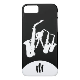 Capas de iphone de 2 Monogramas do Sax White Saxop