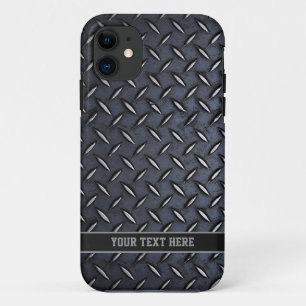 Capas de iphone de aparência do Aço de Texto Perso