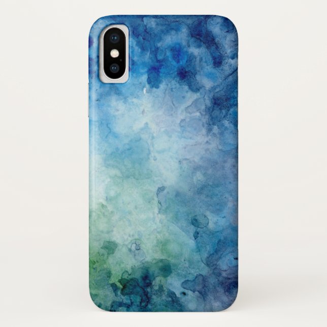 Capas de iphone de Aquarela Azul (Verso)