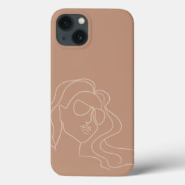 capas de iphone de arte de linha feminina