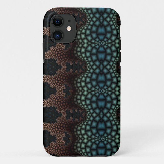 capas de iphone de arte fractal abstrato (Verso)