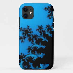Capas de iphone de arte frontal a preto e azul