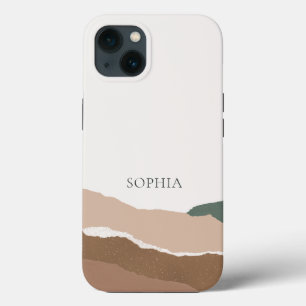 Capas de iphone de borda rasgada de paisagem simpl