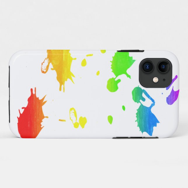 Capas de iphone de caixa-mate com pintura arco-íri (Verso (horizontal))