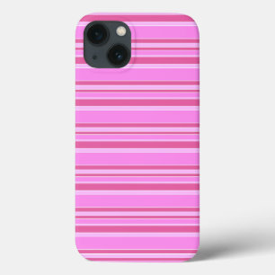 Capas de iphone de caixa-mate de listras rosa