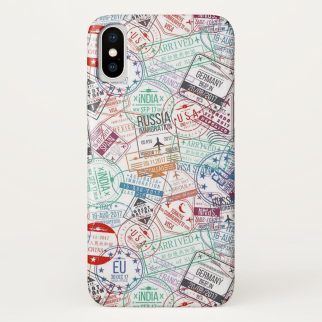 capas de iphone de carimbos de vistos (Verso)