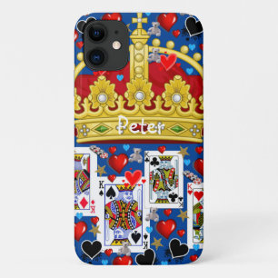 Capas de iphone de Cartão Reproduzindo Rei