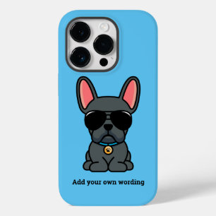Capas de iphone de Casaco de Cachorro Francês Azu