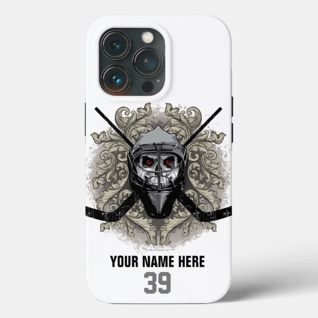 Capas de iphone de Casado de Hellish Hockey Goalie (Verso)
