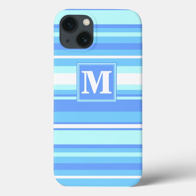 Capas de iphone de Casal-Mate do céu monograma com (Verso)